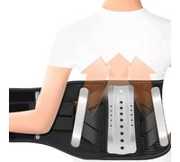 FDEETY Faja Lumbar Ortopédica Reforzada Placas Metálicas Soporte Espalda Ajustable Corrector Postura Talla Xxl