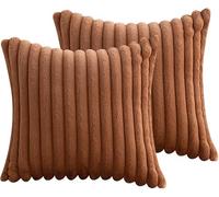 FDEETY Funda De Cojín De Terciopelo Suave con Cremallera Invisible Juego De 2 Fundas De Almohada Decorativas para Sofá Cama Y Silla 45x45 Cm Rosa Pastel