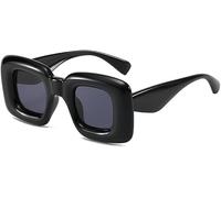 FDEETY Gafas Sol Cuadradas Gruesas Estilo Retro Vintage Oversize Protección Uv400 Montura Grande Lentes Oscuros moda Unisex