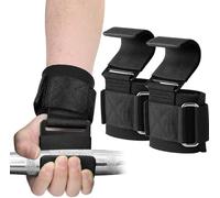 FDEETY Ganchos Muñequera Soporte Levantamiento Pesas Correas Agarre Entrenamiento Gimnasio Protección Muñeca Fitness Culturismo