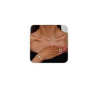 FDEETY Juegos de Joyas para Mujer Collar Pendiente Pulsera Conjunto de Joyería Nupcial Conjunto de Collar y Pendientes de Accesorios de Fotografía de Boda