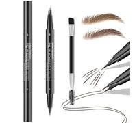 FDEETY Lápiz Cejas Doble Punta Precisión Líquido Microblading Impermeable Automático Maquillaje Profesional Cejas Definición Natural