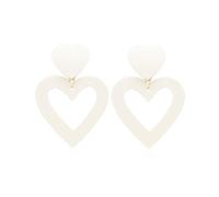 FDEETY Pendientes Corazón Doble Capa Acrílico Ligero Joyería Mujer Accesorios Elegantes