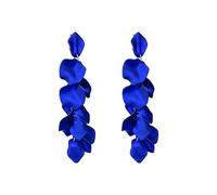 FDEETY Acrílico Pendientes Largo Pétalo Pendientes Colgante Flor Pendientes Borla Pendientes Colorido para Mujer Niña (Azul)