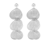 Fdeety Pendientes Largos Dorados Con Diseño De Pétalos Metálicos Pendientes Colgantes Ligeros Para Mujer Accesorios Elegantes Para Orejas Joyería Femenina Moderna