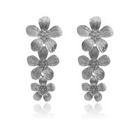 FDEETY Pendientes Largos Florales Cascada Triple Colgantes Elegantes Joyería Mujer Accesorios Decorativos