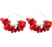 FDEETY Pendientes Mujer Círculo Colgantes Elegante Gota Statement Vintage Florales Exagerada Bohemio Joyería para Niñas Borla Fiesta