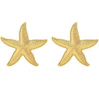 FDEETY Pendientes para Mujer Plata 925 Oro Pendientes Colgantes de Estrella de Mar Pendientes Colgantes de Metal Textura Hipoalergénicos Regalos Joyas Linda Joyería Niñas