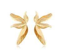 FDEETY Pendientes para Mujer Plata 925 Oro Vintage Pendientes Colgantes Pendientes Hoja Floral Grande Hipoalergénicos Joyería de Banquete para las Mujeres y las Niñas