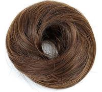 FDEETY Postizos Moño y Coletas con Banda Elástica Extensiones pelo Natural Aporta Volumen y Saturación Crea el Peinado Ideal para Pelucas Mujer(B)