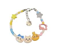 FDEETY Pulsera Animales Kawaii Colorida Cuentas Resina Ajustable Joyería Mujer Accesorios Lindos Decoración Muñeca