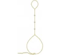 FDEETY Pulsera Cadena Eslabones Ajustable Dedo Conexión Minimalista Elegante Joyería Mujer Estilo Delicado Accesorios Mano