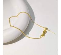 FDEETY Pulsera de Oro Mujer Elegante Pulsera de Cadena con Colgante de Corazón Joyería Moderna para Mujeres Ideal para Regalos Originales y Uso Diario