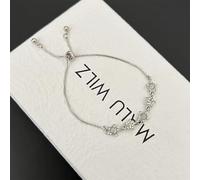 FDEETY Pulsera de Plata Mujer con Estrellas y Cristales Brillantes Joyería Elegante para Mujeres Regalos Originales para Mujer y Profesora
