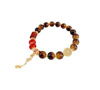 FDEETY Pulsera Elegante Cuentas Multicolor Acabado Dorado Joyería Femenina Accesorio Ajustable Adorno Muñeca