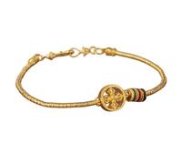 FDEETY Pulsera Espiral Dorada Medallón Tradicional Multicolor Joyería Artesanal Estilo Étnico Adorno Elegante Accesorio Femenino