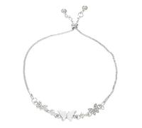 FDEETY Pulsera Mariposa Ajustable Cristales Brillantes Cadena Delicada Joya Elegante Mujer Accesorios Decorativos