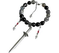 FDEETY Pulsera Mujer con Diseño Único de Espada y Cuentas de Piedra Natural Joyería Artesanal para Mujeres Accesorio de Moda para Todas las Ocasiones