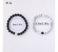 FDEETY Pulsera Mujer Lava y Howlita Pulsera de Moda para Mujeres Joyería Elegante y Atemporal para Todas las Ocasiones