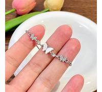 FDEETY Pulsera Mujer Mariposa Plata Joyería Fina de Moda para Mujeres Ideal para Regalos Originales y Graduación
