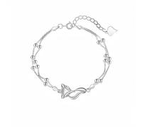 FDEETY Pulsera Mujer Plata 925 Diseño Zorro Elegante y Moderno para Todas las Ocasiones