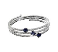 FDEETY Pulsera Mujer Plata Elegante con Cristales Brillantes Pulsera Personalizada Mujer para Fiesta y Regalo