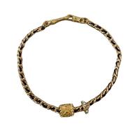 FDEETY Pulsera Trenzada Elegante Cadena Cubana Adorno Cuadrado Cristales Brillantes Joyería Femenina Ajustable Cierre Seguro