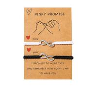 FDEETY Pulseras Infinito Trenzadas Ajustables Símbolo Promesa Amistad Pareja Complementos Mujer Hombre Joyería Recuerdo