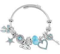 FDEETY Pulseras Mujer Lindo Anime Cartoon Pulsera Elegante Delicado Pulsera Joyería Aniversario Cumpleaños Regalo para Niña Azul