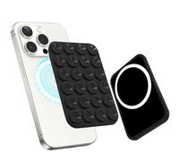 FDEETY Soporte Magnético para Móvil con Ventosa de Silicona con imán Portátil Multifuncional Placa Magnética Compatible Fundas Teléfono Universal Smartphone(Negro)