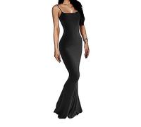 FDEETY Vestido Tirantes Mujer Verano Vestido Largo Sirena Elegante Vestidos de Fiesta Coctel Ceremonia Boda Casual Vestido Ajustado Fiesta Noche Evento