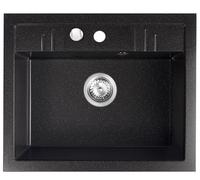 FDesign Carioca fregadero de granito 58x48 cm gris/grafito/ónix FD9-11-4858-02