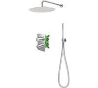 FDesign Stabilla conjunto de ducha empotrado con termostato con rociador con efecto lluvia cromo FD1-TS07-7SET1-11