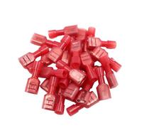 FDFN1-187 FDFN1.25-187 brass Female Insulated Spade joint Cable Wire Connector 100PCS 0.5-1.5mm2 22-18AWG FDFN