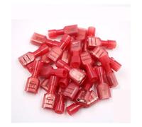 FDFN1-187 FDFN1.25-187 brass Female Insulated Spade joint Cable Wire Connector 100PCS 0.5-1.5mm2 22-18AWG FDFN