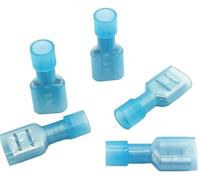 FDFN2-250 brass Female Insulated Spade joint Cable Wire Connector 100PCS suit 1.5-2.5mm2 16-14AWG