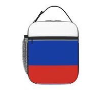 fdgbnm Bolsa de almuerzo con bandera rusa. Bolsa de almuerzo aislada, bolsa térmica con bolsillos para el trabajo y la escuela
