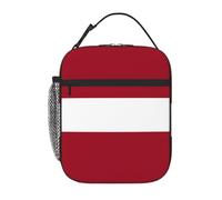 fdgbnm Bolsa de almuerzo con diseño de bandera de Letonia. Bolsa térmica con bolsillos para el trabajo y la escuela