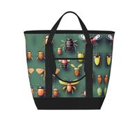 fdgbnm Insect Atlas - Bolsa térmica de gran capacidad para el almuerzo, para mujer