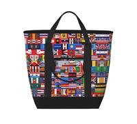 fdgbnm Various Flags - Bolsa térmica térmica de gran capacidad para mujer