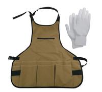 FDGGT 1 Delantal Para Almacenamiento De Jardín Y 1 Par De Guantes Protectores, Delantal De Trabajo, Delantal Impermeable, Delantal Resistente Al Desgaste, Accesorios De Jardinería