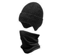 FDGGT 1 Gorro De Punto, 1 Polaina Para El Cuello, Conjunto Térmico De Invierno, Gorro Térmico, Gorro De Hombre, Traje De Ciclismo Para El Frío