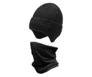 FDGGT 1 Gorro De Punto, 1 Polaina Para El Cuello, Conjunto Térmico De Invierno, Gorro Térmico, Gorro De Hombre, Traje De Ciclismo Para El Frío