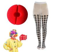 FDGGT 1 Par De Medias Y 1 Calcetines hasta La Rodilla para La Nariz, Traje De Mascarada, Accesorios para Disfraz De Cosplay
