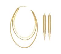 FDGGT 1 Par De Pendientes De Borlas Y 3 Collares Apilables, Joyería para Mujer, Joyería Elee, Accesorios De Vestir, Joyería Sencilla De Moda