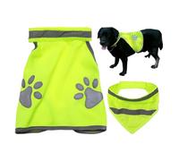 FDGGT 1 Pieza De Ropa Reflectante para Mascotas, 1 Pieza De Bufanda Reflectante para Mascotas, Conjunto De Ropa para Mascotas, Chaleco Fluorescente para Perros, Suministros para Mascotas