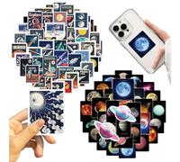 FDGGT 100 Pegatinas con Temática De Planetas, Pegatinas Espaciales Creativas, Pegatinas Impermeables, Se Pueden Utilizar para Decorar Bicicletas, Ventanas, Paredes Y Vasos De Agua.