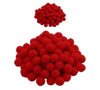 FDGGT 100 Uds Pompones De Poliéster Rojo Accesorios De Ropa Materiales Artesanales DIY Decoración Creativa De Pompones
