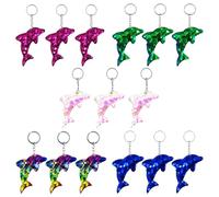 FDGGT 15 Pcs Llaveros De Delfines De Lentejuelas Lindos Decorativos Para Niñas Y Mujeres