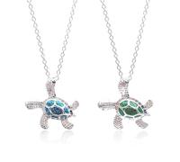 FDGGT 2 Collares De Tortuga, Joyería para Mujer, Collar De Metal, Decoración, Collar para Hombre, Garilla con Cole De Tortuga